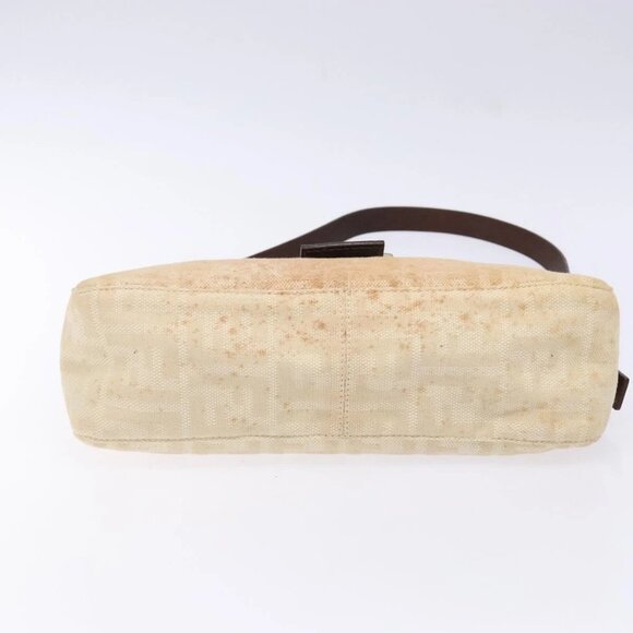 FENDI Zucca Canvas Mamma Baguette Shoulder Bag Beige Silver Auth ep10694 - Picture 7 of 16